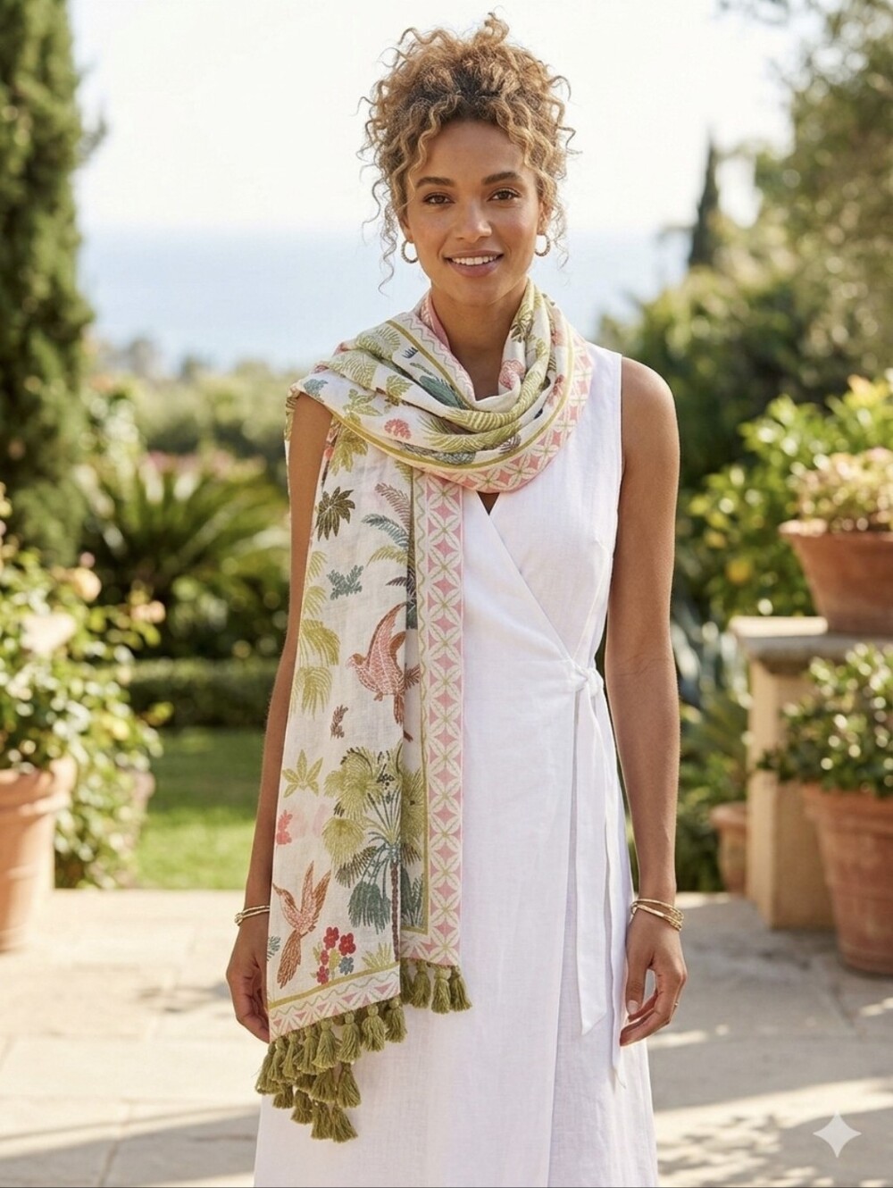 SPARTINA449 Daufuskie Island Oldfield Print Scarf (RARE FIND!)